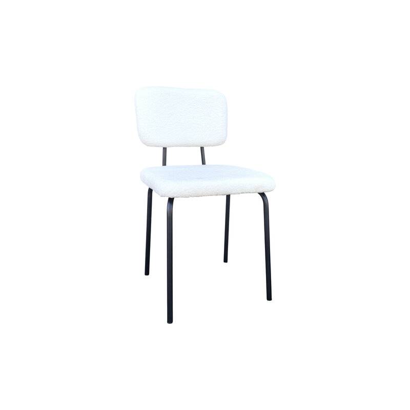 Стулья  "Ideal CF-080", КОМПЛЕКТ 4 шт., черный каркас, букле белый, 533254 главное фото