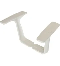 Пара белых т-образных пластиковых подлокотников 682Т для офисного кресла.